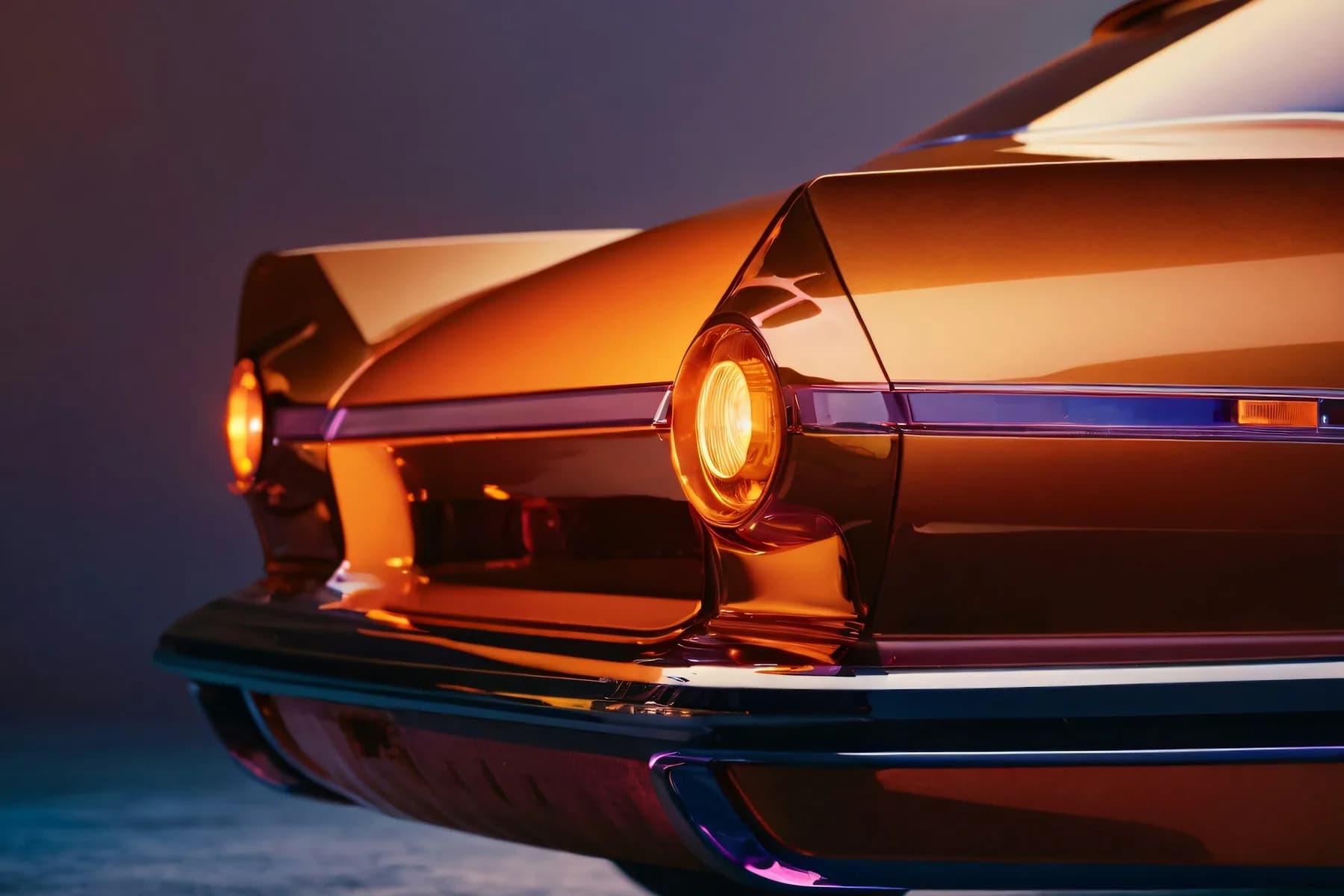Vintage Car Rear View