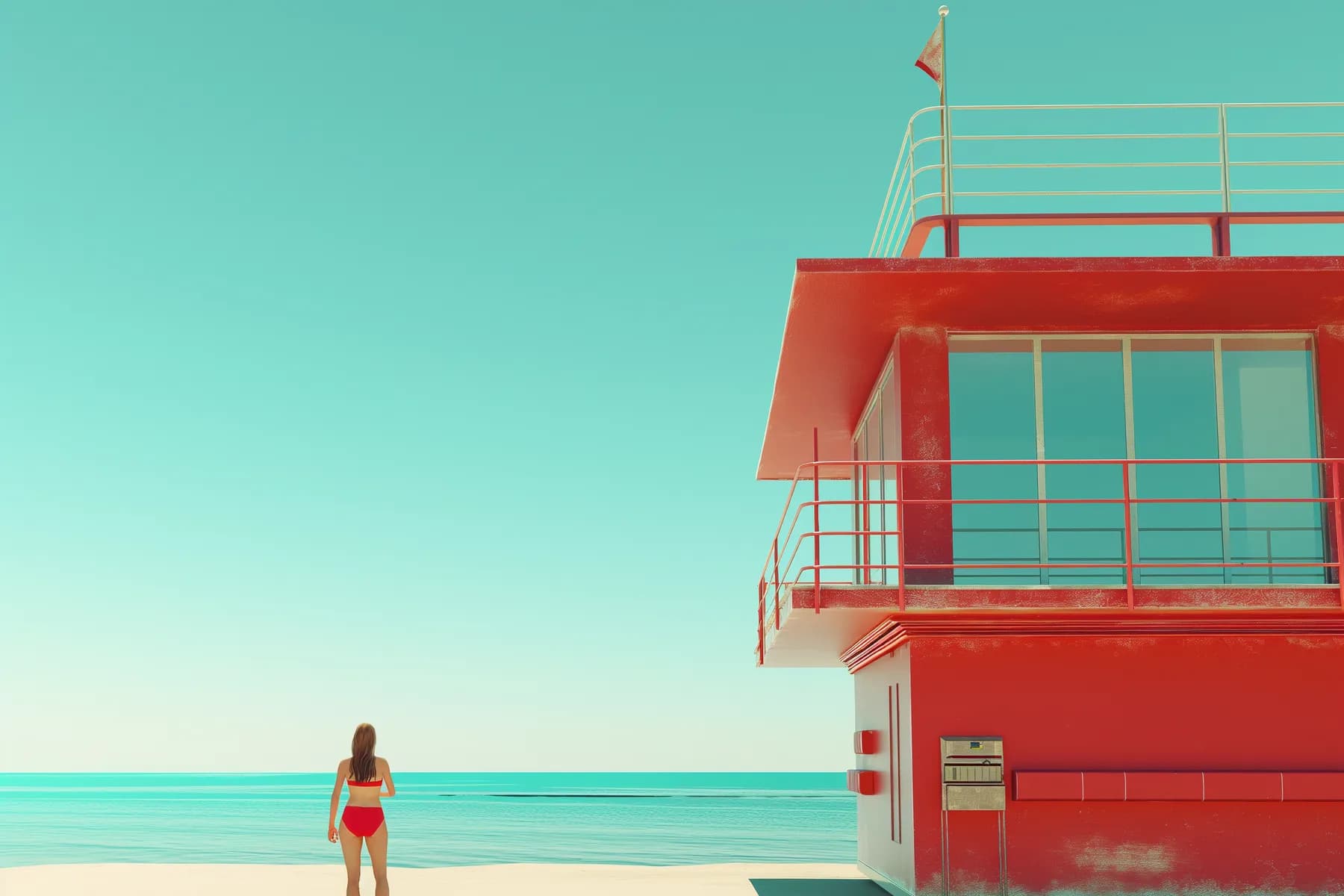 Contemplation at the Lifeguard Tower
