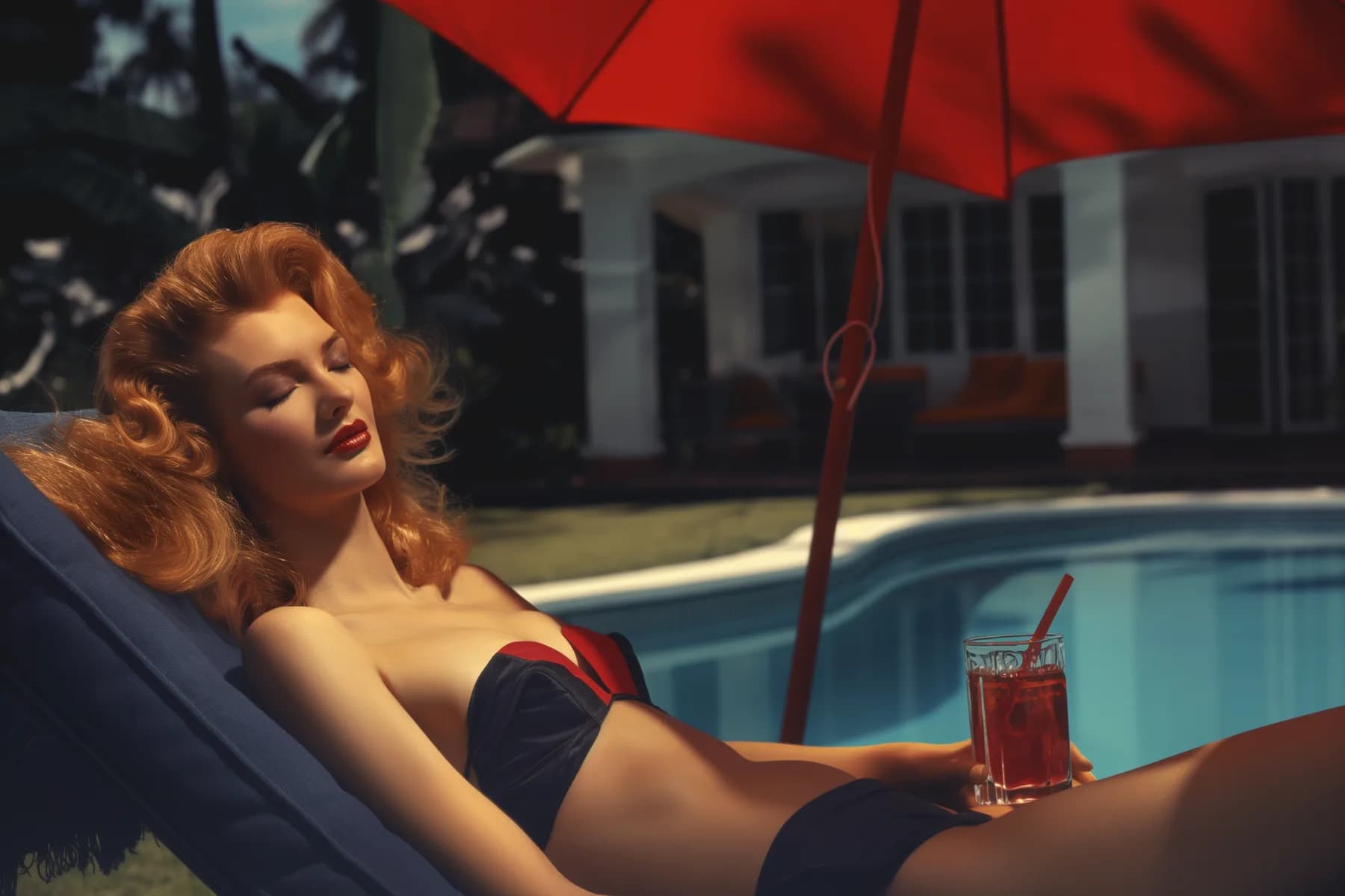 Glamorous Poolside Serenity